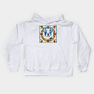 Stained Glass Frenchie Kids Hoodie